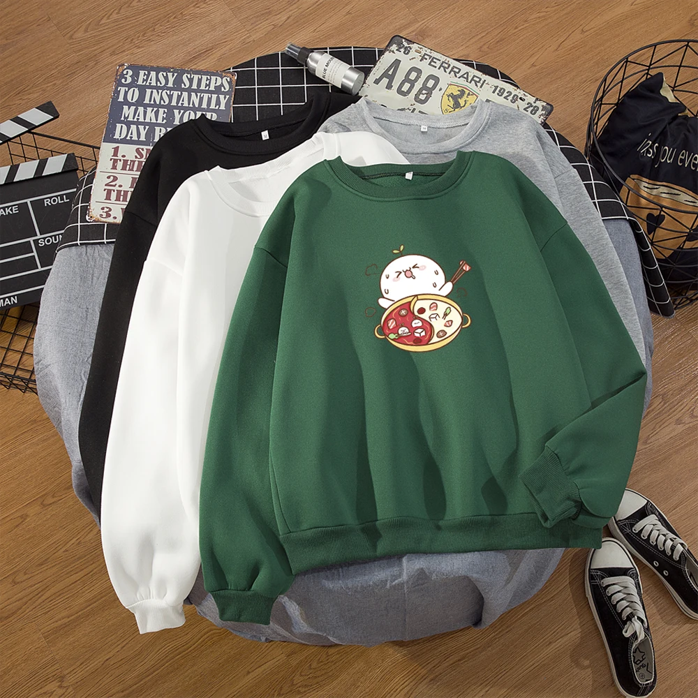 

Aesthetic Graphic Sweatshirts Women Harajuku Hoodies Pullover Casual Long-Sleeved O-Neck Tops Fall Clothing