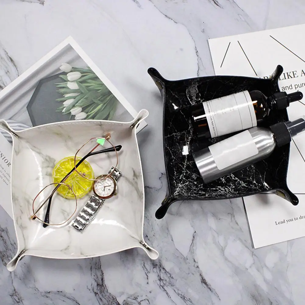 Кожаный поднос органайзер для ключей монет телефона|Лотки хранения| |