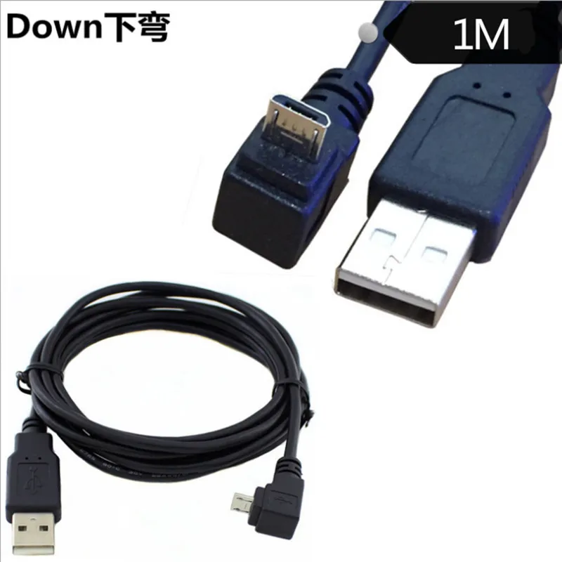 Кабель под прямым углом 90 градусов с разъемами USB 2 0 типа A и MICRO 25 м 1 5