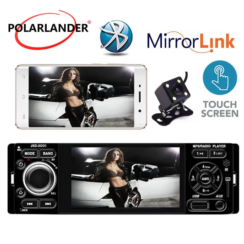 Автомобильный mp5-плеер автомагнитола с камерой заднего вида микрофоном Bluetooth