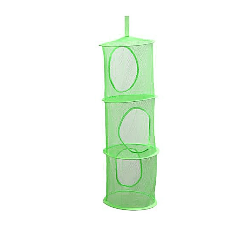 

3 Shelf Net Kids Toy Organizer Bag Home Mesh Hanging Storage Bedroom Wall Door Closet