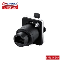 cnlinko yt waterproof rj45 signal panel mouth socket 8p8c cat5e pbc board ethernet connector for switch router led billboard pc