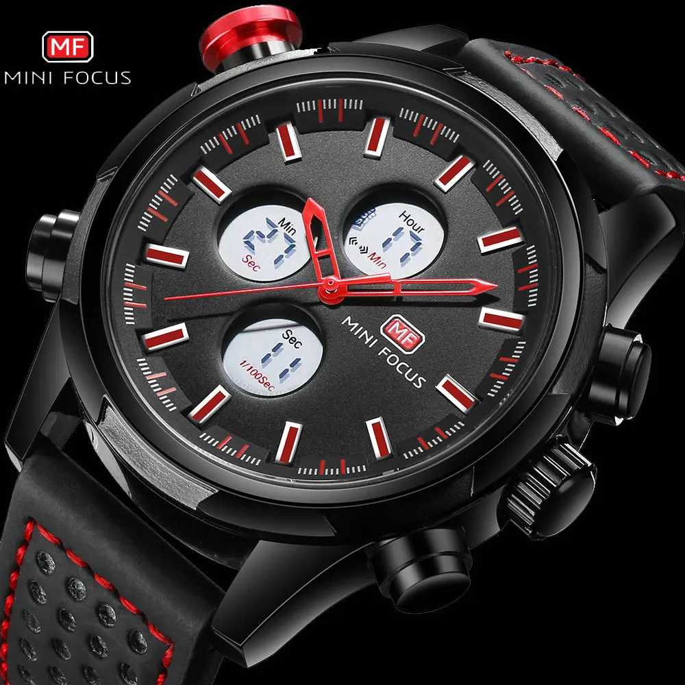 Часы мужские кварцевые с двойным циферблатом модные повседневные спортивные