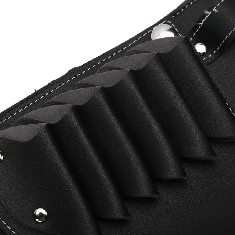 

with DoubleLayer Design Hairdressing Tool Organizer Bag PU Leather Hair Stylist Scissors Holder Pouch Cases Waterproof for