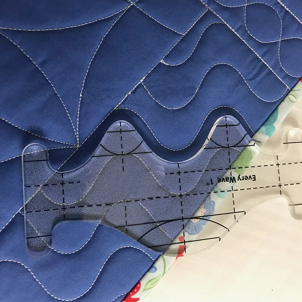 Quilters Шаблон Линейка волновая линейка набор для домашней швейной машины 1 = 3 шт #