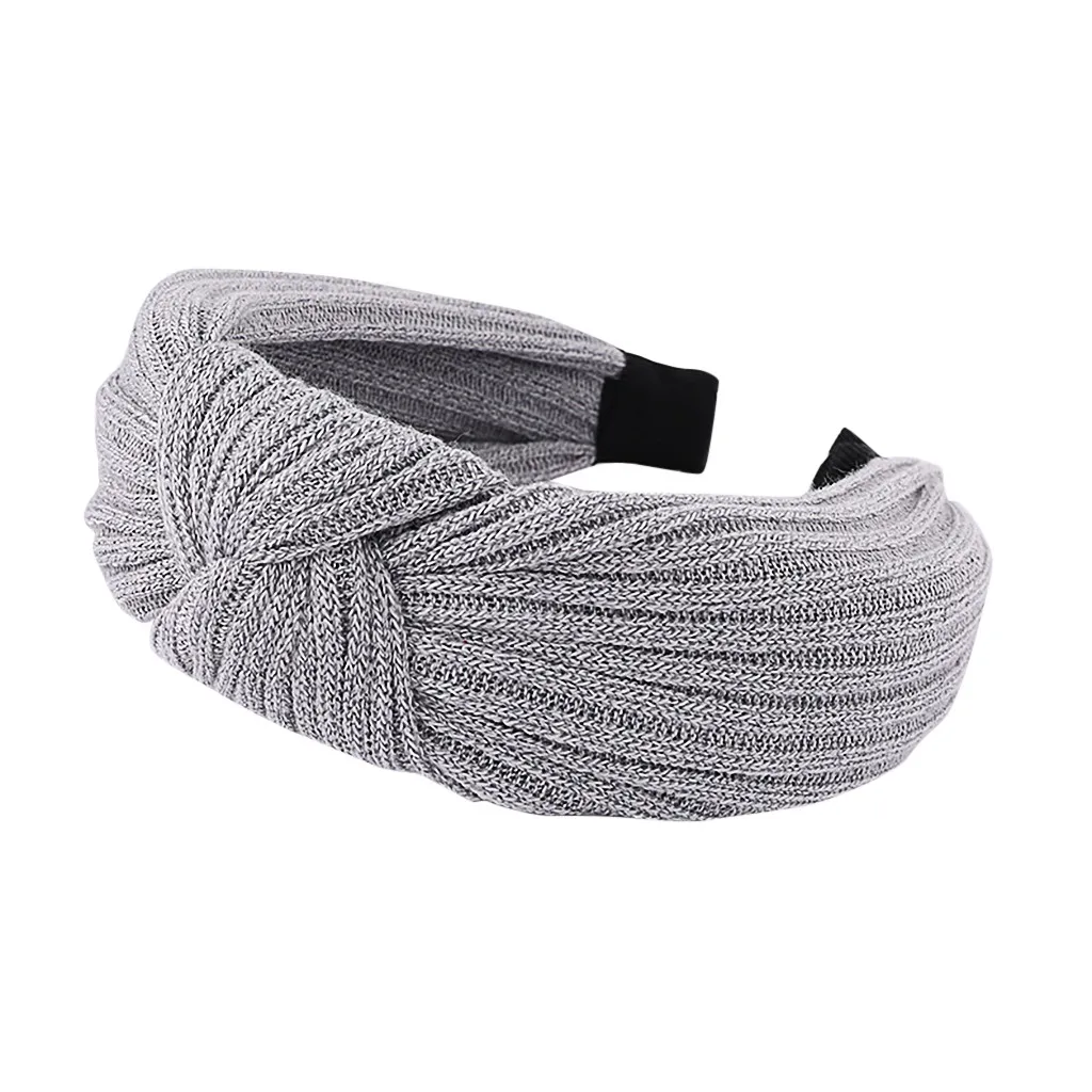 Модный жгут для волос женщин-взрослых из шерстяной пряжи с узлом-зажимом для волос в виде ободка на голову Sweet Girls Hair Headband Haar Scrunchies on.