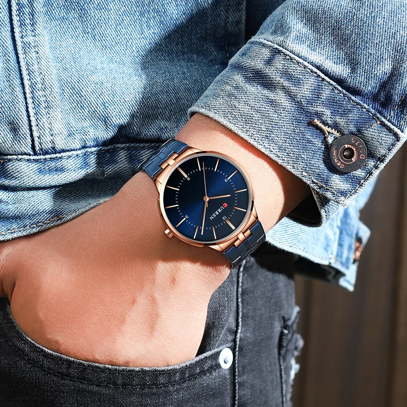 

CURREN Couple Watches For Lovers Stainless Steel Minimalist Watch Men Women Relogio Masculino Business Waterproof Reloj Hombre