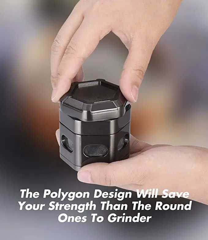 Мини-мельница для табака из сплава шестигранная мельница с 4 камерами специй