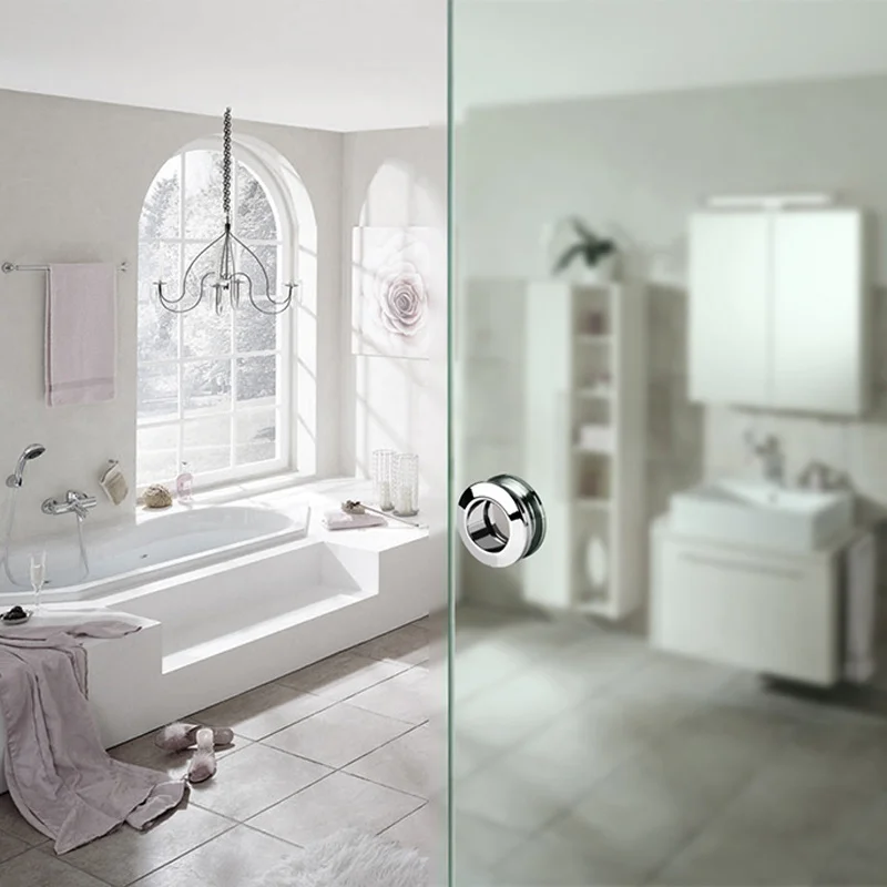 Стеклянная Ручка двери из нержавеющей стали 68 мм внутри и снаружи двойная ручка