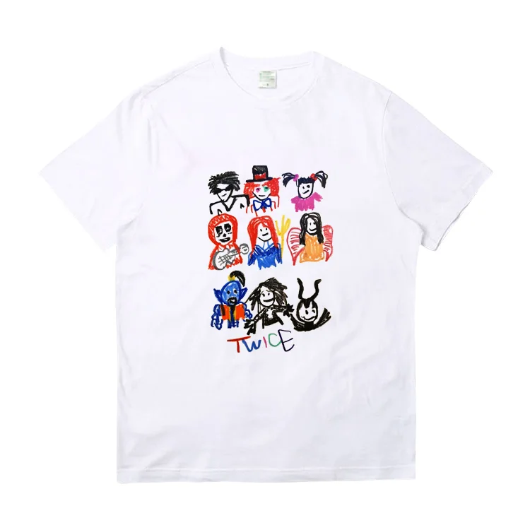 Kpop 2019 футболка для Хэллоуина дважды один раз Повседневная унисекс с круглым