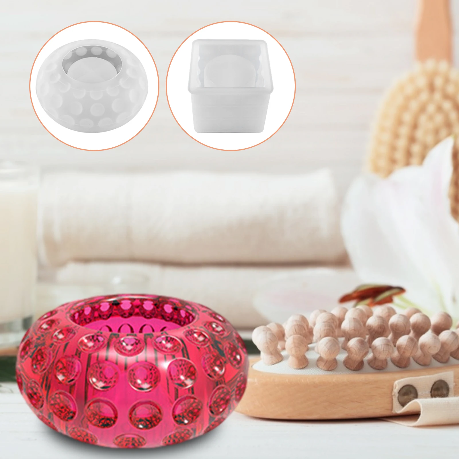 

Jewelry Storage Box Molds Tealight Candle Holder Silicone Mold