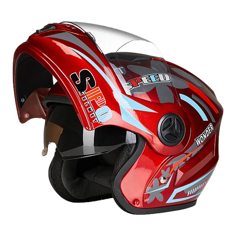 Локомотивный мотоциклетный шлем Серый Полный Летний сезон обычные