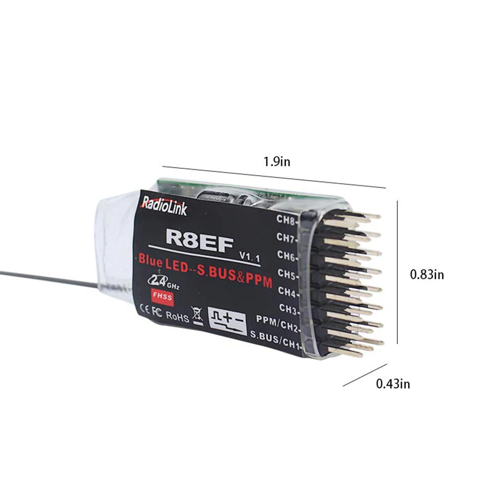 Radiolink R6F/R7FG/R9DSR/R12DS 2,4 ГГц 6CH/7CH/9CH приемник для RC6GS RC4GS RC3S RC4G T8FB передатчика радиоуправляемой модели RC сигнал приемника