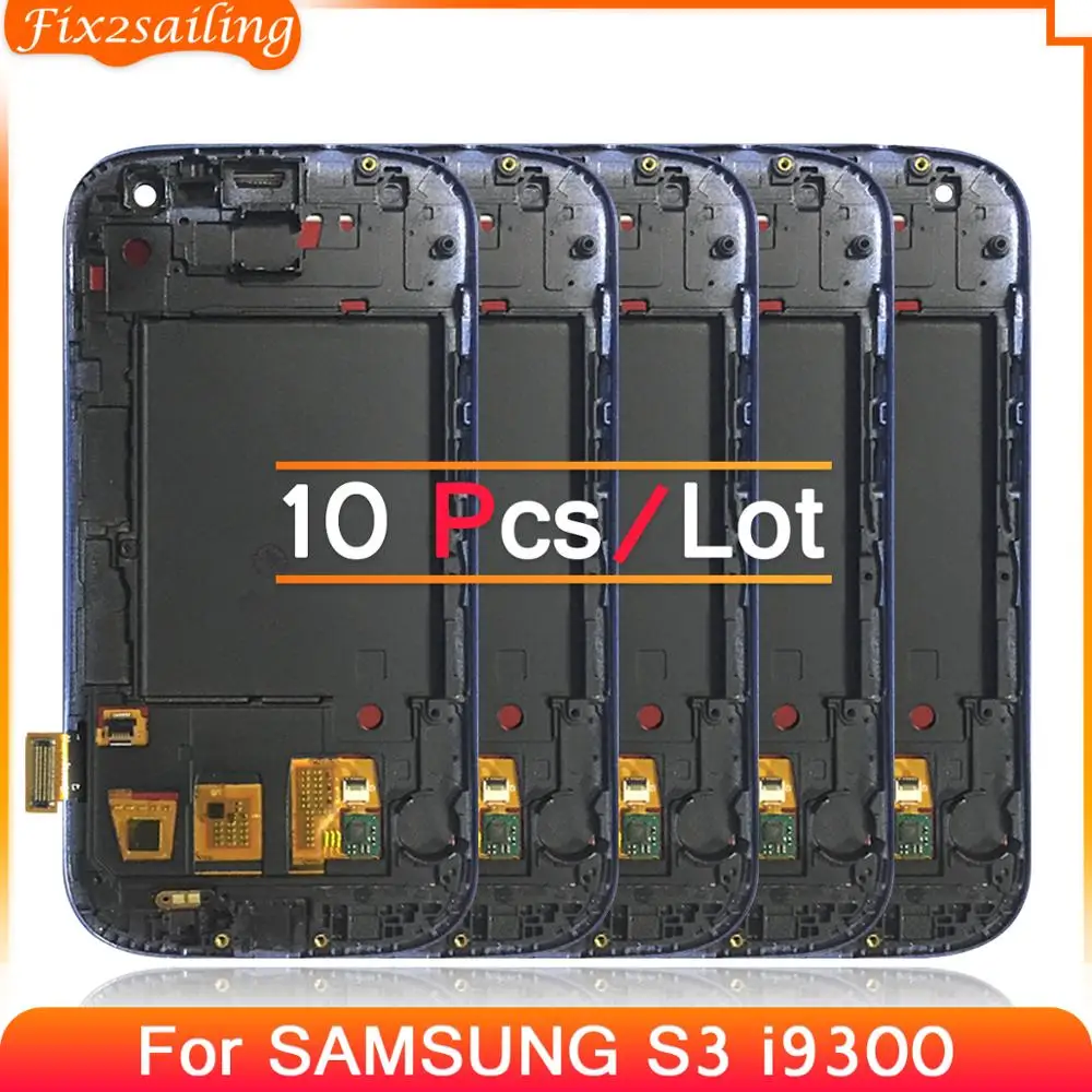 ЖК-дисплей для Samsung Galaxy S III S3 i9300 дигитайзер сенсорного ЖК-экрана запасные части с