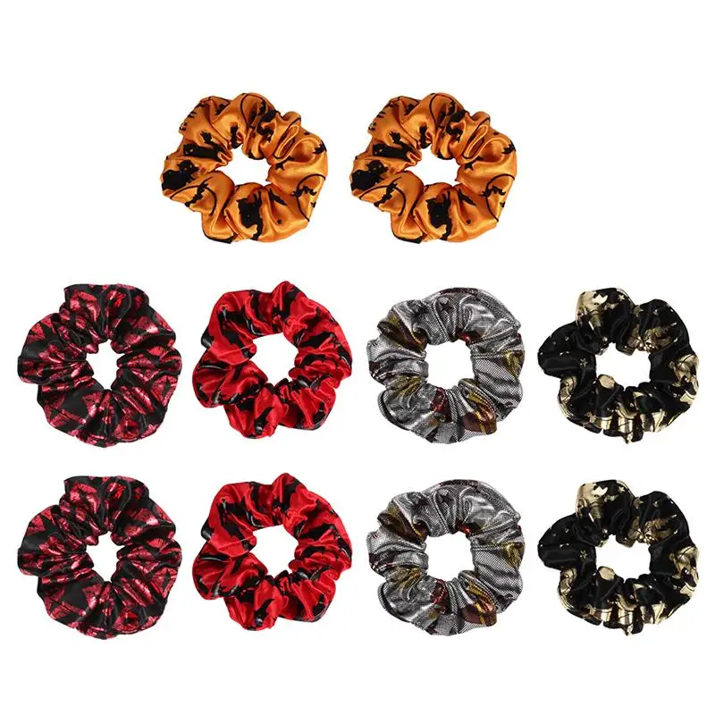 

10pcs Girl Fashion Halloween Women Hair Ties Hair Rings Ponytail Holder Hair Ropes