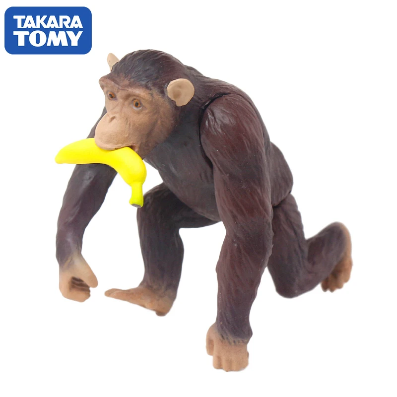 Модель диких животных TAKARA TOMY фигурка анимационного животного Лесной уход Chimpanzee