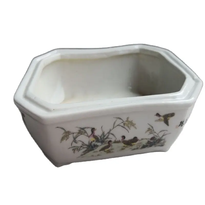 

China Jingdezhen Pastel Painting Old Porcelain Flowerpot
