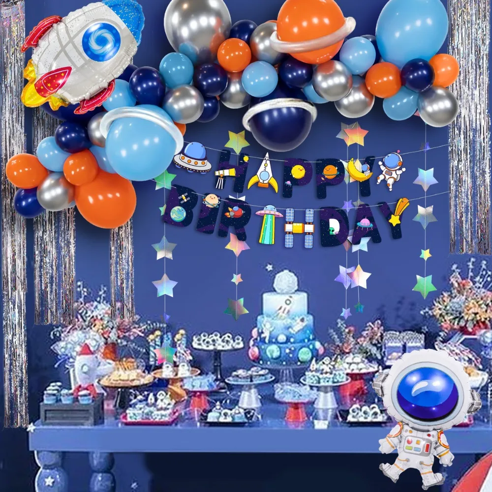 

Воздушный шар "Планета", космонавт, украшение для детского дня рождения, 1 комплект, фанат оригами