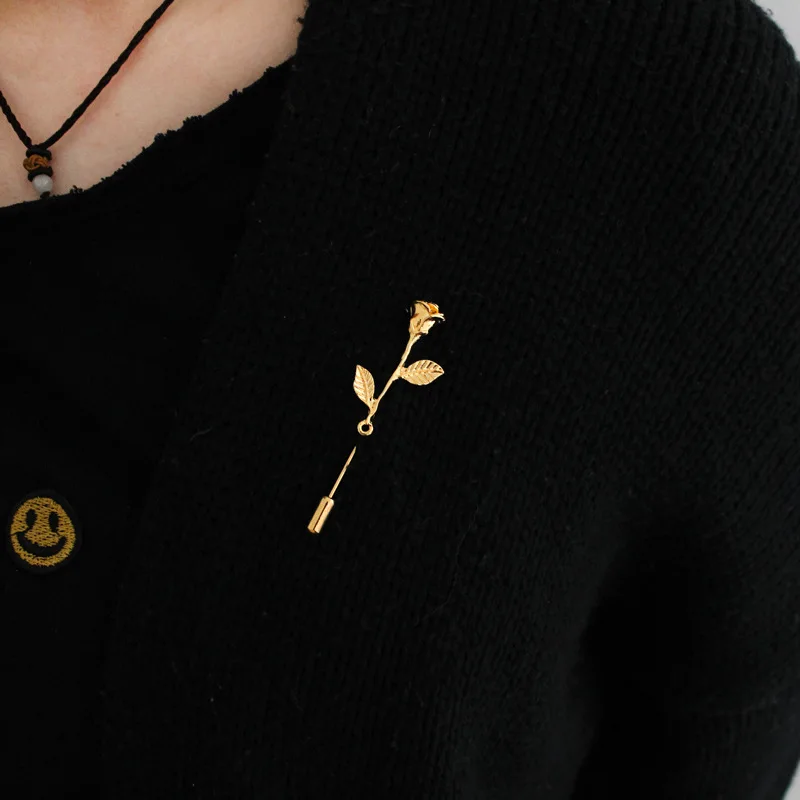 Высококачественная розовая Женская Брошь игла с одним словом Вшитая хорошие