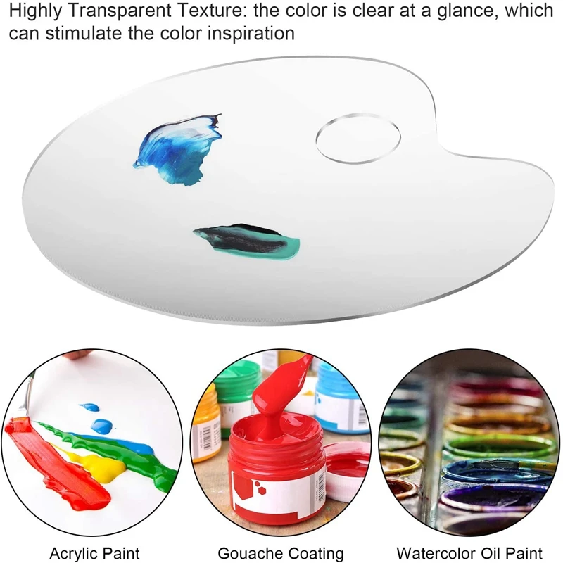 

2 Pcs Acrylic Artist Paint Palette & 8 Pcs Christmas Ornaments Sticker