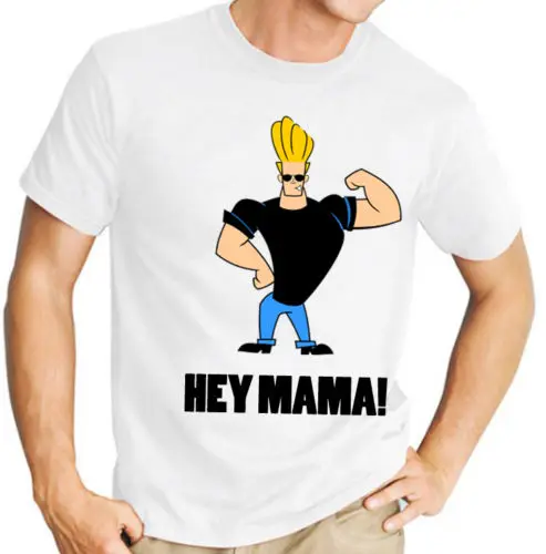 Hanna Barbera Johnny Bravo Привет мама! Мужская футболка с героями мультфильмов Унисекс