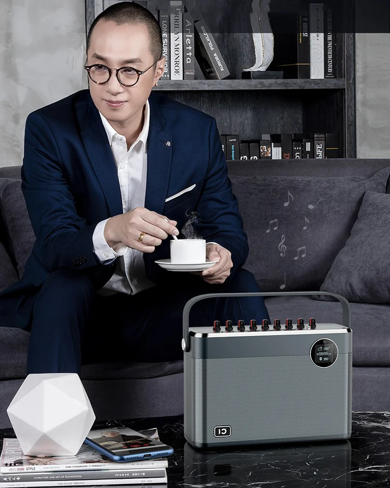 60W Guitar Speakers 5000mAh Portable Bluetooth 5.0 Speaker Stereo Outdoor with MIC Treble / Bass Adjustment Loudspeaker | Электроника