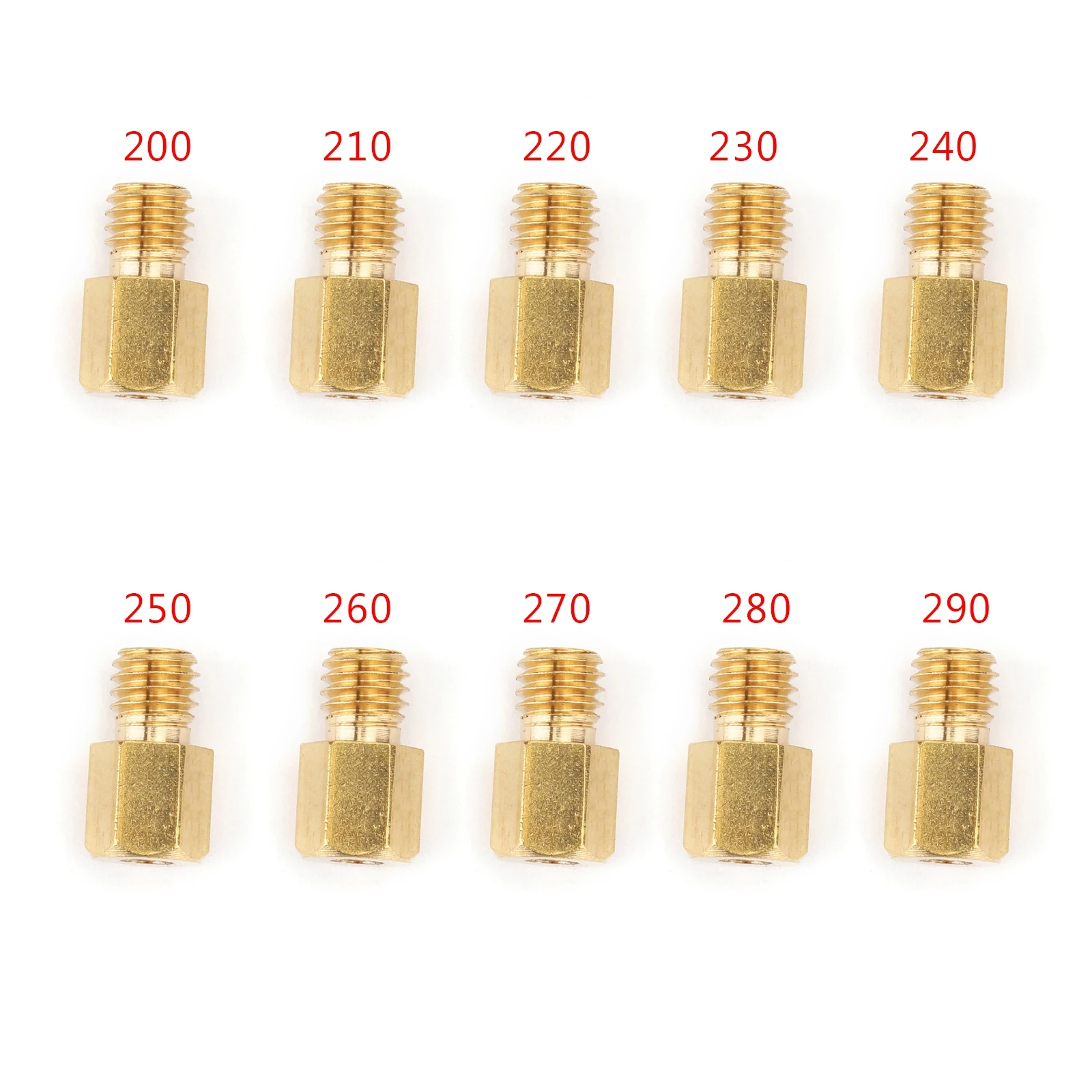 Artudatech 10 шт. шестигранные основные струи для MIKUNI VM TM TMX 200-290 220 250 4/042 карбюратор Moto |