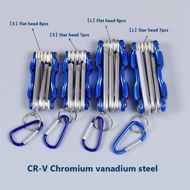 Portable Folding Hexagonal Wrench Set Metric Metal Chave Torx Allen Key Hex Screwdriver Wrenches Hand Llave Hexagon Spanner Tool |