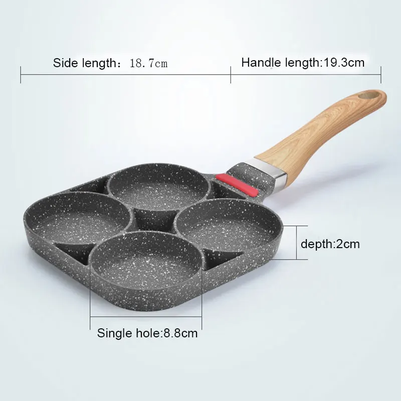 4 отверстия для жарки яиц в виде бургера жареными сковорода блин сковородка Плита