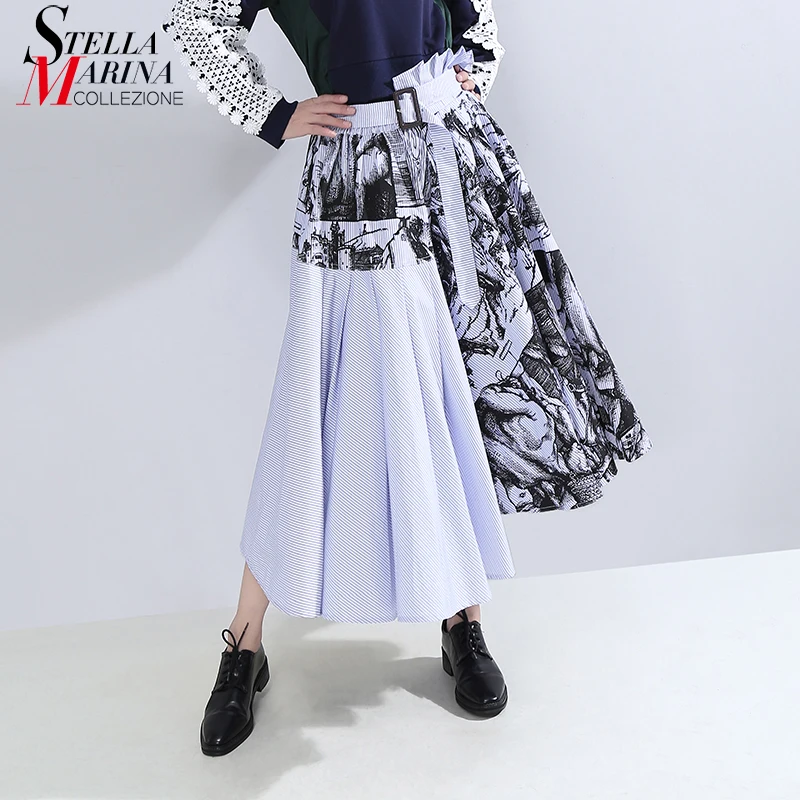 * Новинка 2019 женское платье трапециевидной формы в Корейском стиле синее длиной