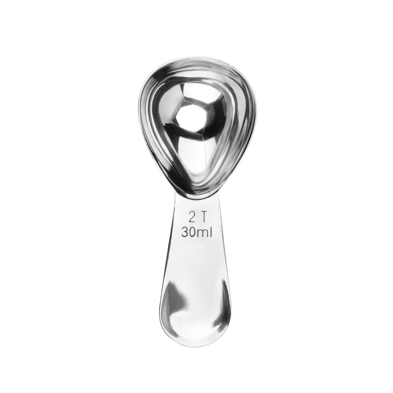 

Stainless Steel Spoon Two-piece with Carved Measuring Spoon Coffee Milk Spoon Cake Baking Tools Measuring Spoon Set
