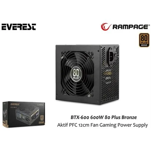 Rampage BTX-600-2 600W 80 Plus Бронзовый Активный источник питания для вентилятора 12 см |