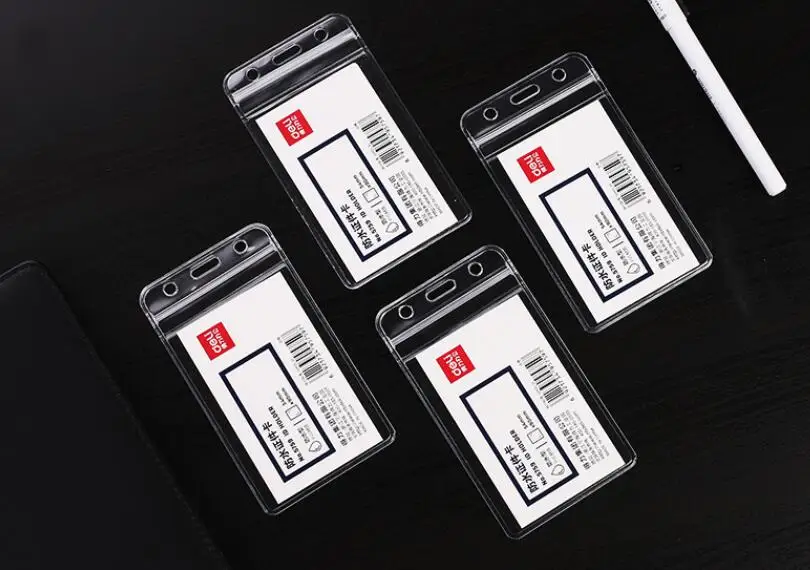 

Strength Waterproof Soft Student Office Certificate Id Tag Hanging Rope Work Name Sets Card Sleeve Badge Case Buckle Clip