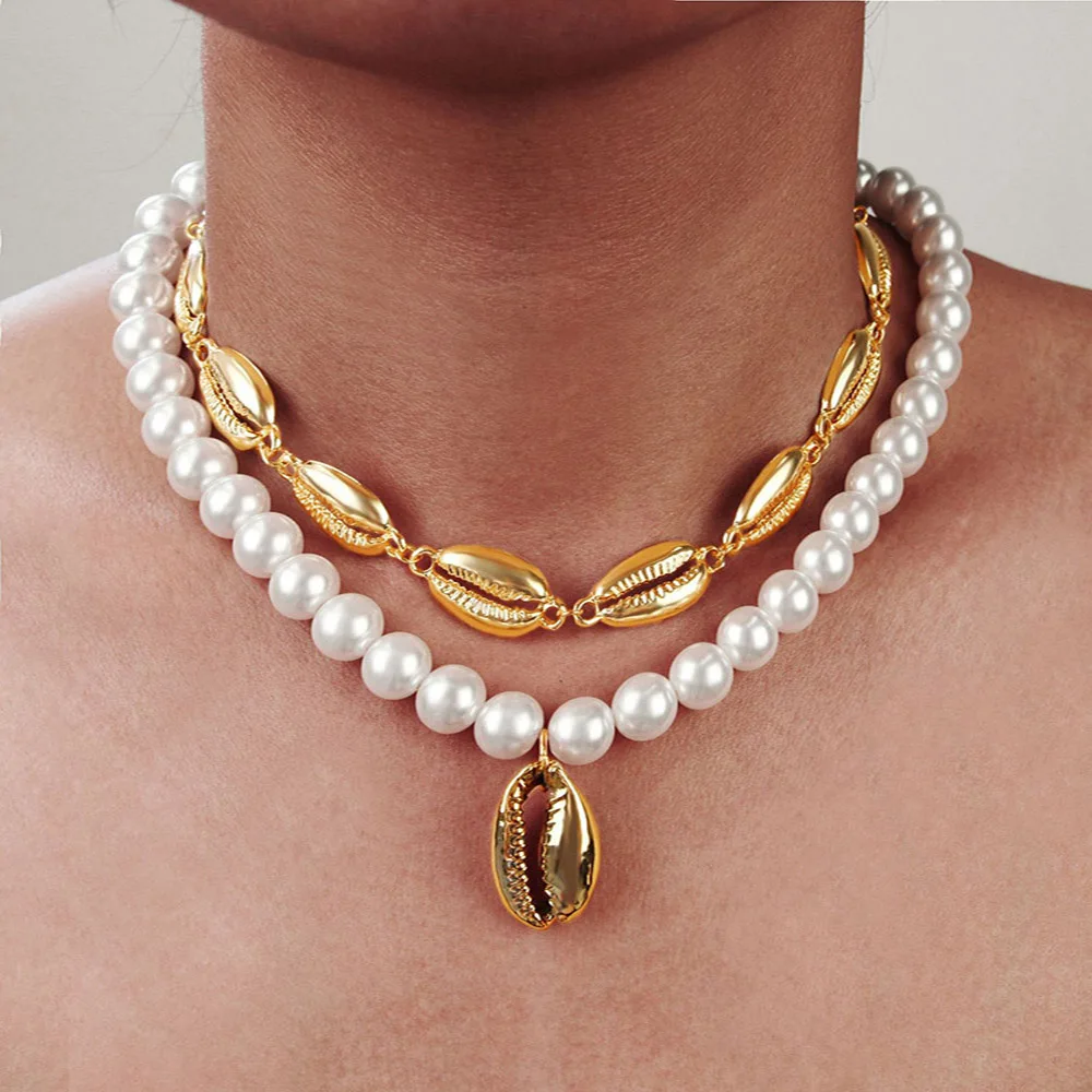 Модное роскошное короткое ожерелье с имитацией жемчуга 2019 женские модели