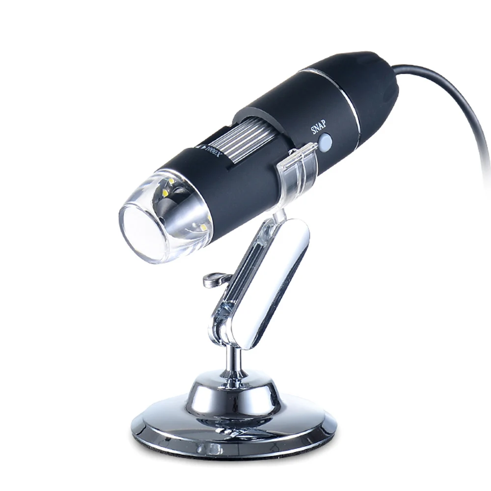 Handheld Microscope Portable USB Digital 1000x Magnification Camera 8 LED with Metal Stand Compatible for Windows XP/Vista/Win |