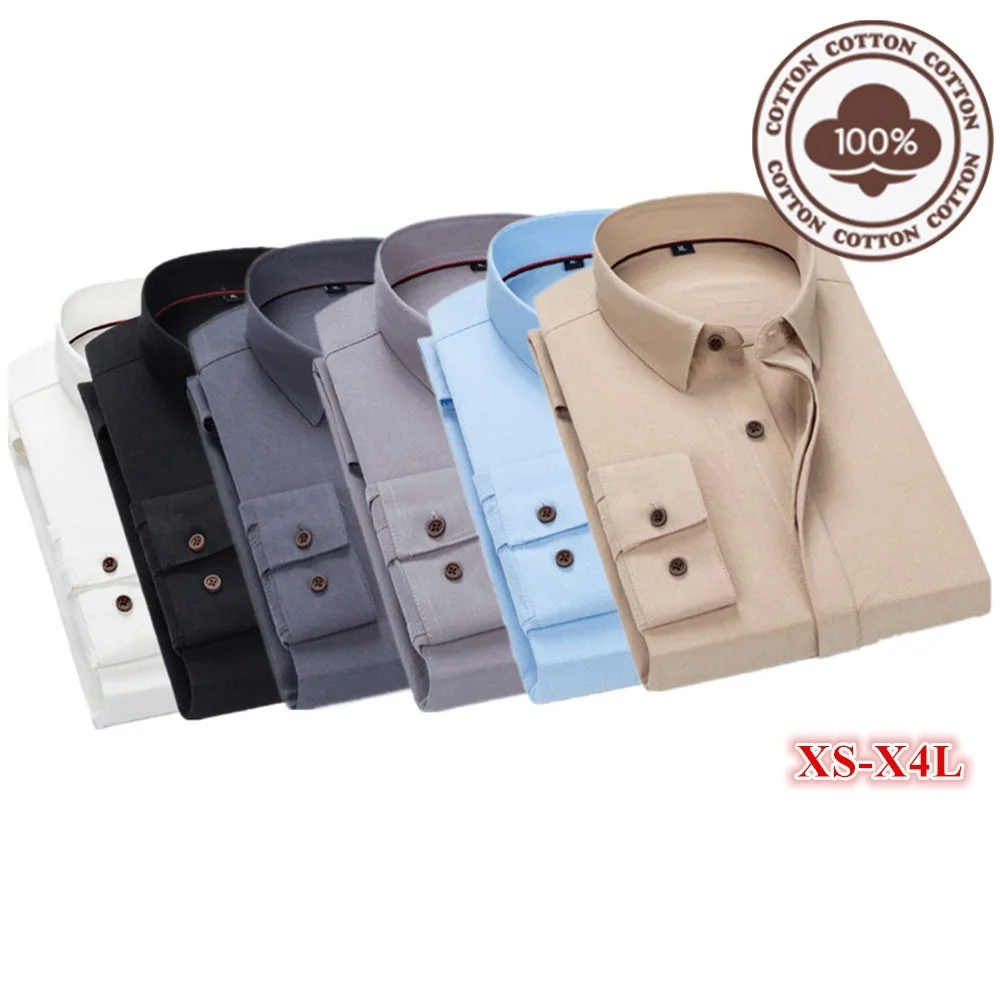 

Cotton men Shirt Fashion Casual Solid Color Long Sleeve Shirt Slim Soft Comfortable Streetwear Shirt Men