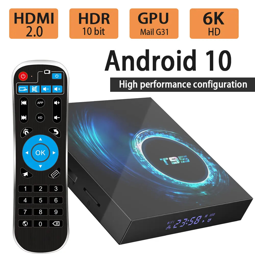 T95 H616 Android 10 0 ТВ приставка медиаплеер 4G 32G 64G 4K Google голосовой помощник Netflix Youtube