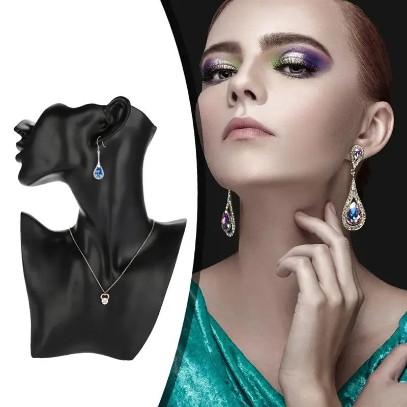 

Earrings Holder Resin Figurine Mannequin Model Jewelry Storage Rack Hanging Necklace Earring Display Stand Ornaments Accessories
