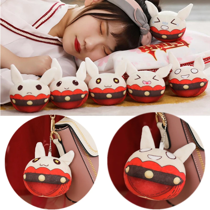 

Game Genshin Impact Klee Bomb Dango keychain Cosplay Plush Stuffed Doll Toy Kids Xmas Gift Pendants