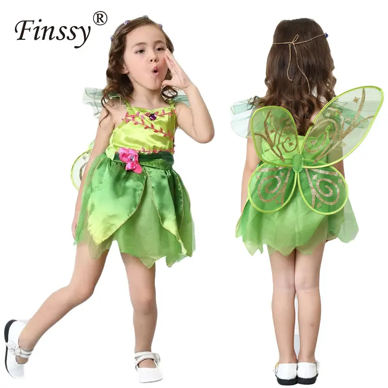 Детская Юбка для косплея Феи цветов костюм на Хэллоуин карнавал шоу крылья