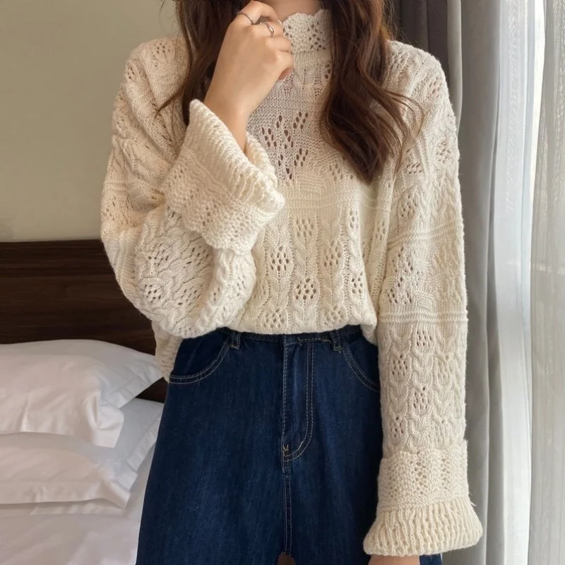 

Осень 2021, зимний свитер, женские топы, вязаный пуловер, женская мягкая теплая толстая верхняя одежда
