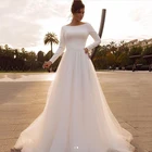 Свадебное платье LUXIYIAO LO128 с длинным рукавом, платья невесты с тюлевой юбкой, платья для женщин, свадебные платья принцессы