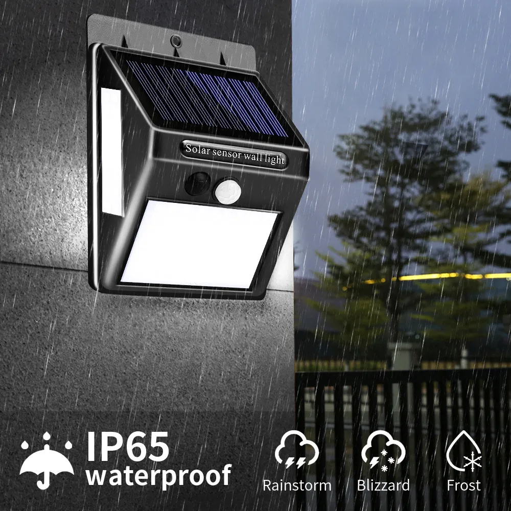 

1-4pcs luz Solar Light 3 side solar Wall Lamps 3 Modes 270 Degree Angle Motion Sensor Wall Lamp Outdoor Waterproof Yard Garden L