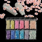 Ультра-тонкий цветок блестки Мягкая Керамика нарезанный ногтей типсы, наклейки на ногти искусство 3D и изображениями красочного цветка Маникюр украшения для ногтей