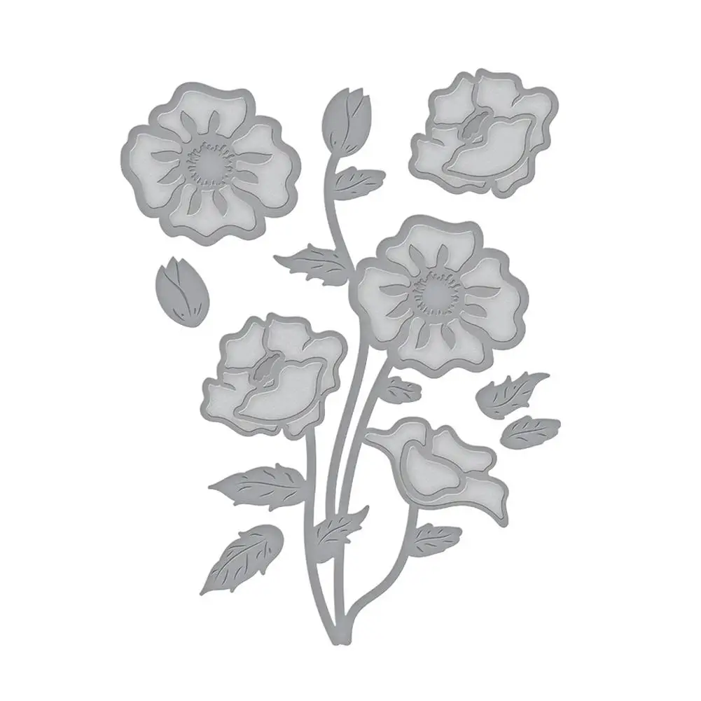 Прозрачный в форме металлического цветка резки шаблон-заготовка для ручная