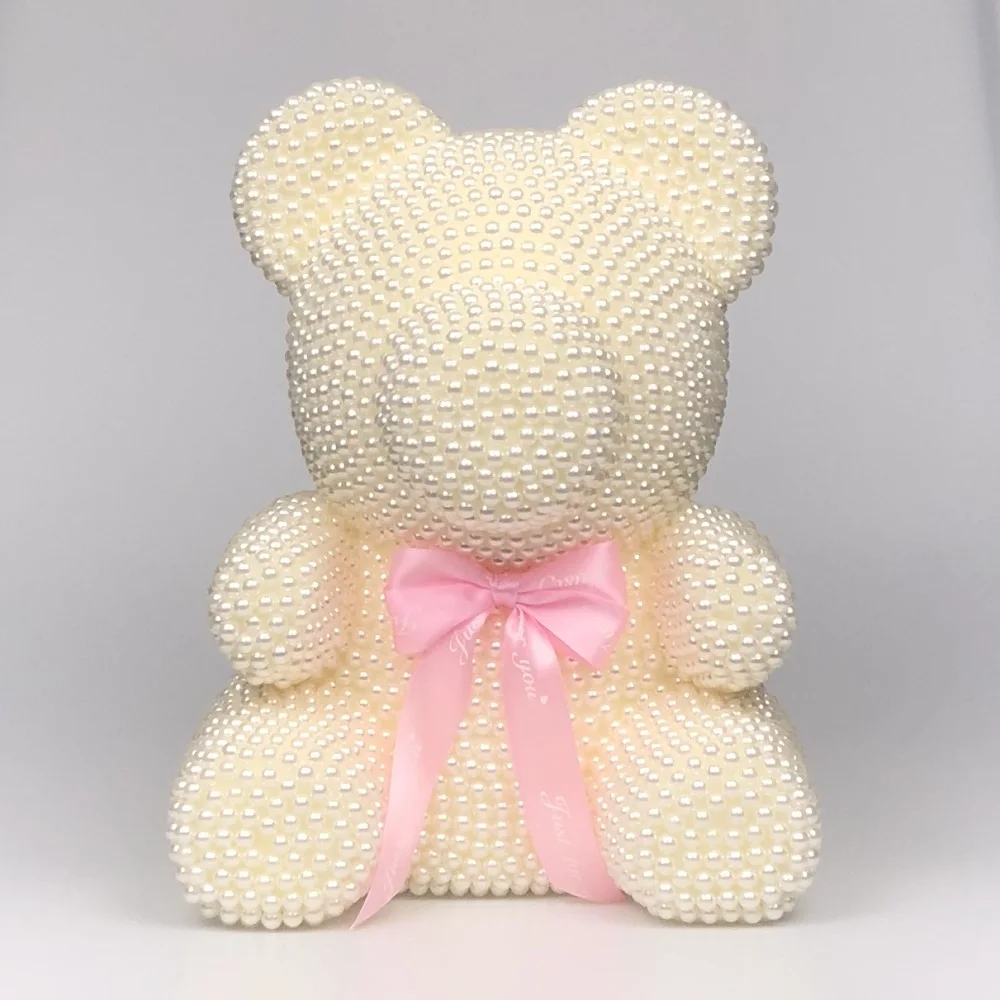 Лидер продаж 40 см свадебные сувениры жемчужный Мишка милый искусственный цветок
