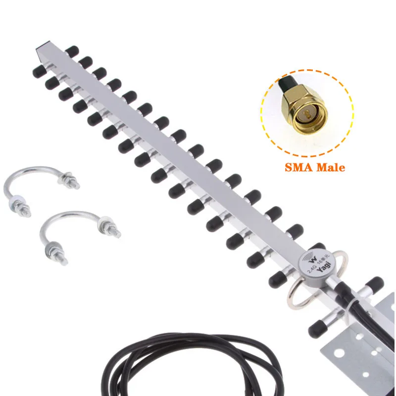 С высоким коэффициентом усиления 25dBi SMA вилка стандарта США 4G 791 ~ 821 МГц/2620 2690 МГц