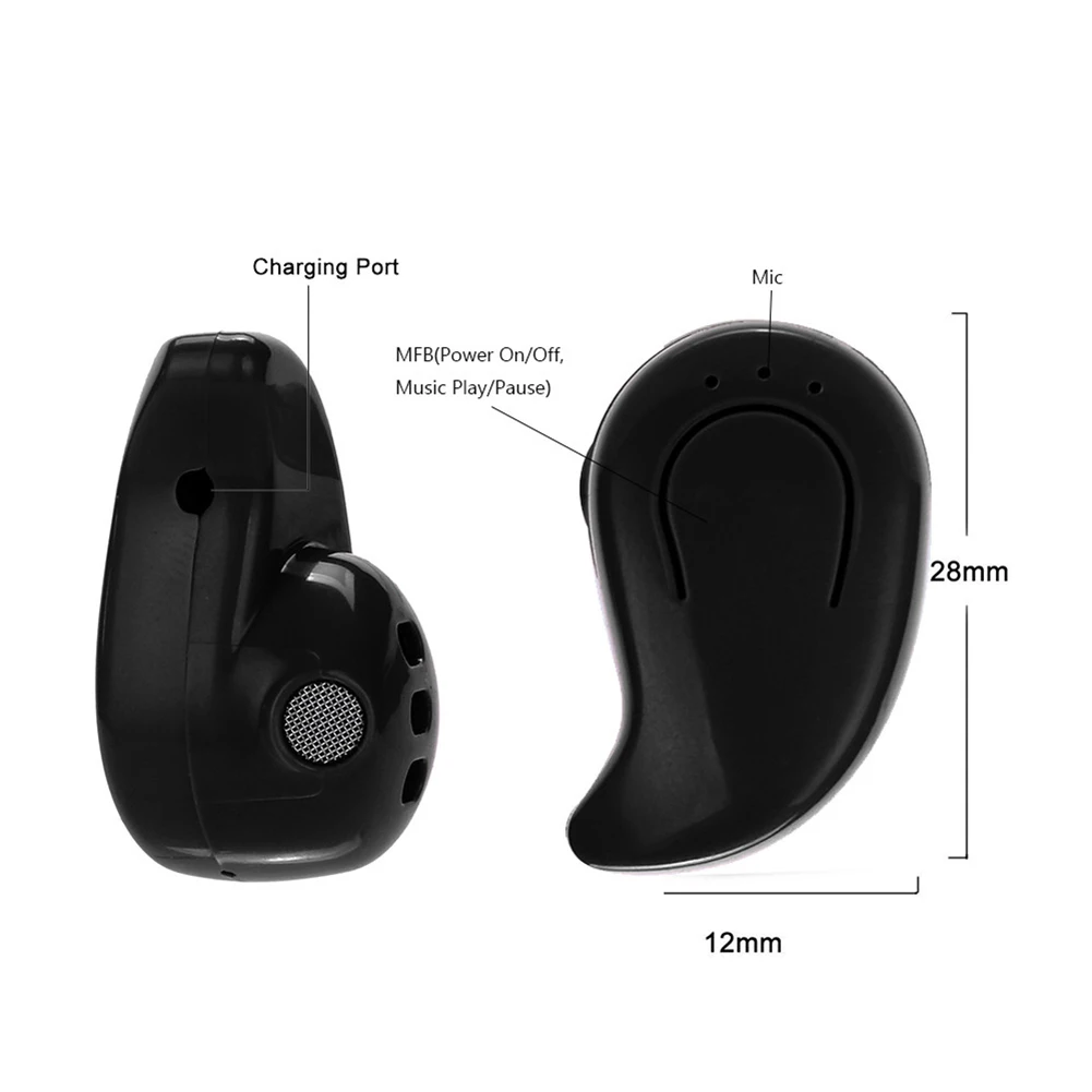 1 шт. S530X Mini Bluetooth 4 беспроводные наушники вкладыши с шумоподавлением|Наушники и