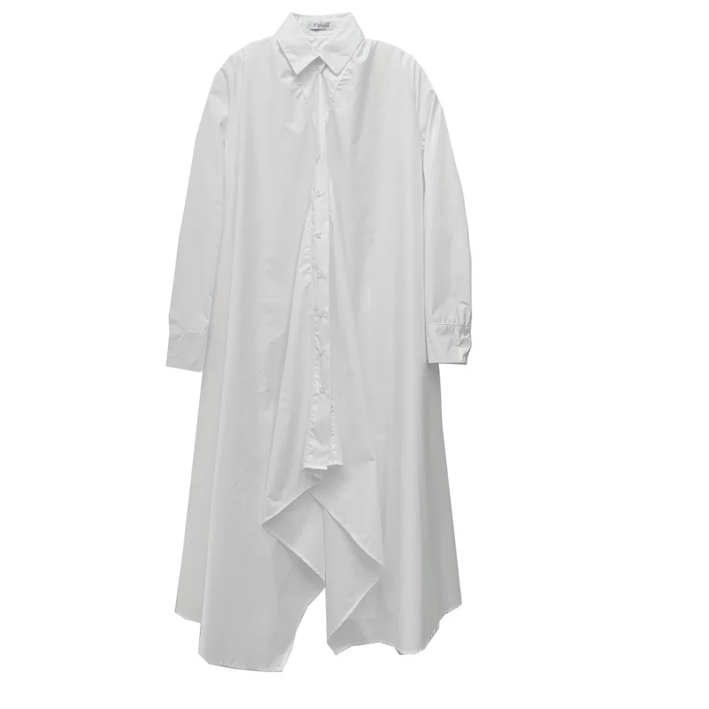 

SuperAen Solid Turn Down Collar A Line Mid Calf Full Dress for Women