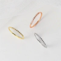 ailodo minimalist thin female finger rings fashion cubic zirconia engagement wedding rings for women party jewelry girls gift